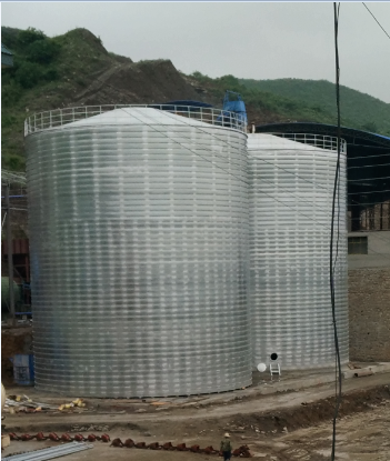 武宣粮食钢板仓的安装全过程不用热焊接